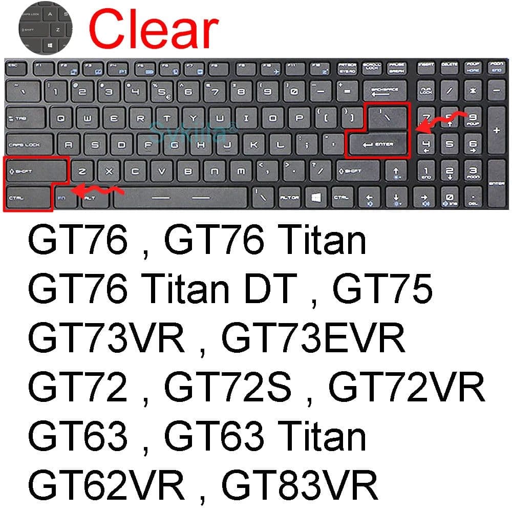 image-Keyboard Cover for MSI GF65 Thin GF63 GF75 Thin GF72 GF72VR GF62 GF62VR Silicone Protector Skin Case Gaming Laptop Accessory 17