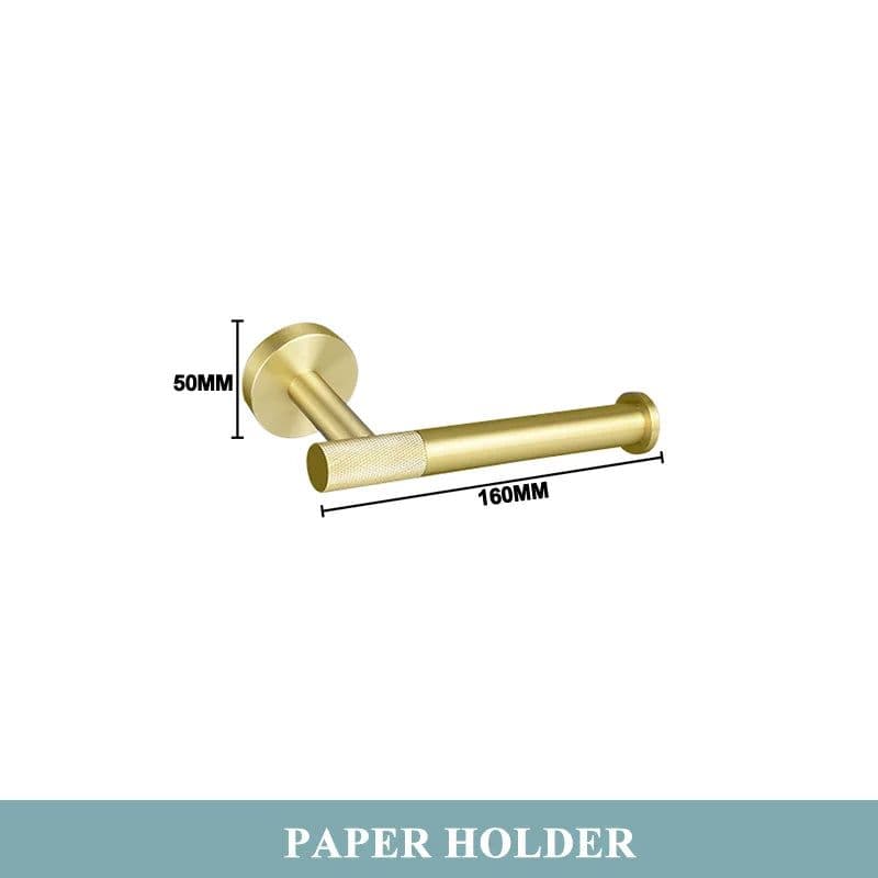 image-Golden Towel Rack Towel Bar Ring Brushed Gold Hardware Set Robe Coat Hook Toilet Tissue Paper Holder Bathroom Accessories Kit