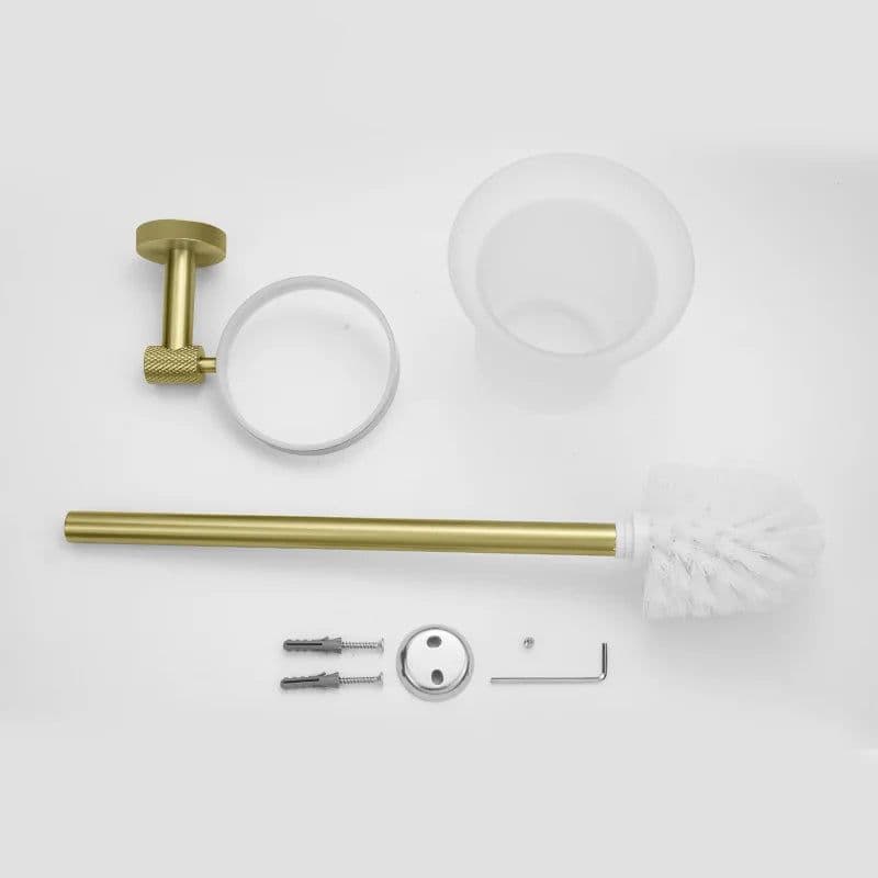 image-Golden Towel Rack Towel Bar Ring Brushed Gold Hardware Set Robe Coat Hook Toilet Tissue Paper Holder Bathroom Accessories Kit