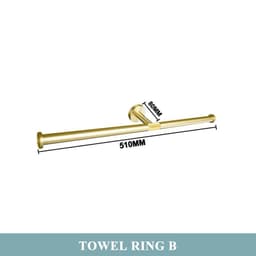 image-Golden Towel Rack Towel Bar Ring Brushed Gold Hardware Set Robe Coat Hook Toilet Tissue Paper Holder Bathroom Accessories Kit