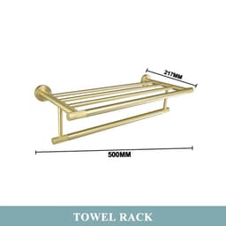 image-Golden Towel Rack Towel Bar Ring Brushed Gold Hardware Set Robe Coat Hook Toilet Tissue Paper Holder Bathroom Accessories Kit