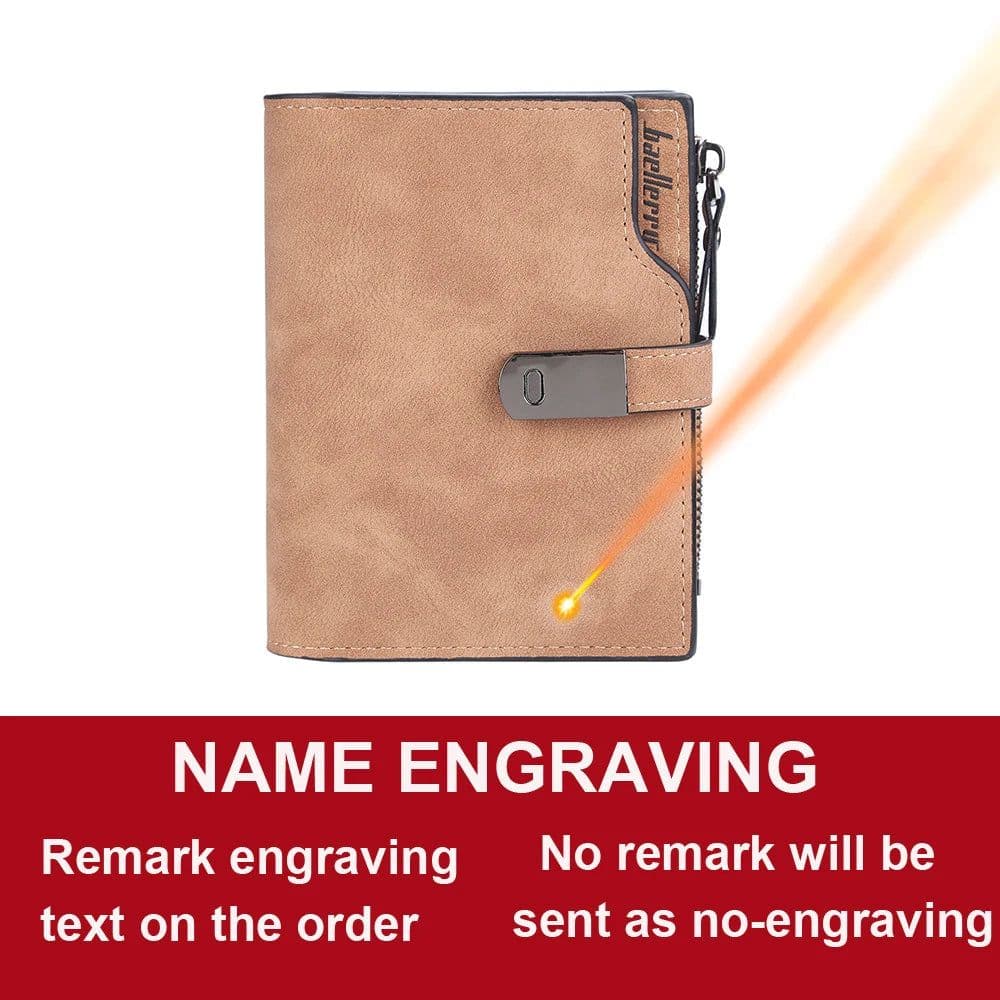 image-Women Wallets Short Free Name Engraving Magnetic Buckle Top Quality Card Holder Female Purse Zipper Wallet For Women