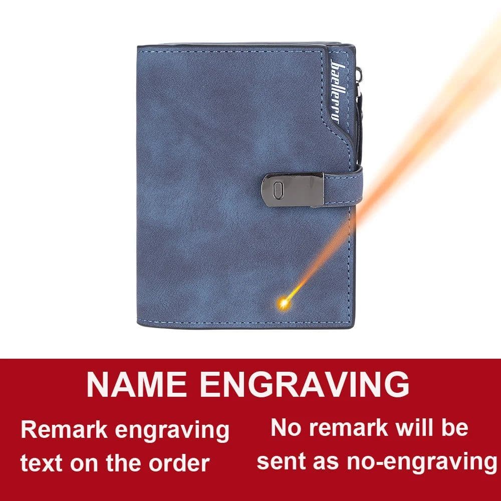 image-Women Wallets Short Free Name Engraving Magnetic Buckle Top Quality Card Holder Female Purse Zipper Wallet For Women