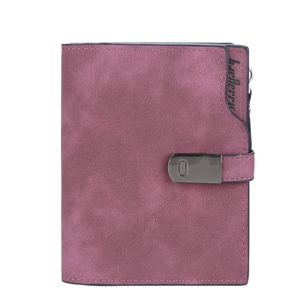 image-Women Wallets Short Free Name Engraving Magnetic Buckle Top Quality Card Holder Female Purse Zipper Wallet For Women