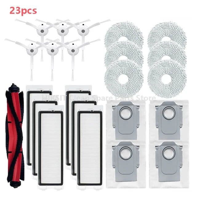 image-For Xiaomi Roborock Q Revo / P10 Robot Vacuum Cleaner Accessories Roller Side Brush Dust Bag Accessories HEPA Filter Mop Cloth