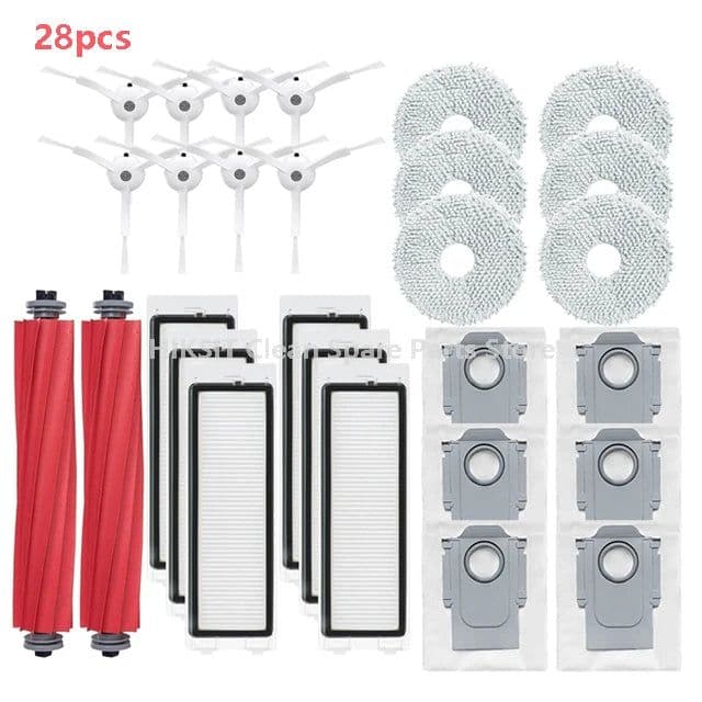 image-For Xiaomi Roborock Q Revo / P10 Robot Vacuum Cleaner Accessories Roller Side Brush Dust Bag Accessories HEPA Filter Mop Cloth