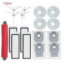 image-For Xiaomi Roborock Q Revo / P10 Robot Vacuum Cleaner Accessories Roller Side Brush Dust Bag Accessories HEPA Filter Mop Cloth