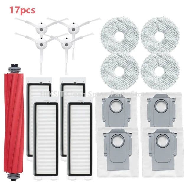 image-For Xiaomi Roborock Q Revo / P10 Robot Vacuum Cleaner Accessories Roller Side Brush Dust Bag Accessories HEPA Filter Mop Cloth