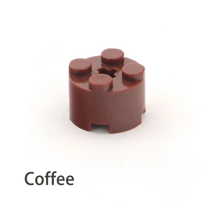 image-50pcs DIY Building Blocks Thick Figures Bricks Cylinder 2x2Dots Educational Creative Size Compatible With 6143 Toys for Children