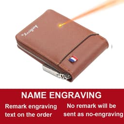 image-Baellerry Mini Men Card Wallets Name Print 9 Card Holders Zipper Card Wallet PU Leather Thin Male Card Purse Mini Carteria