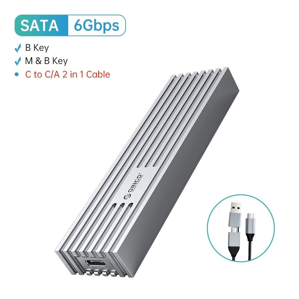 image-ORICO USB4 NVMe M.2 SSD Enclosure 40Gbps PCIe3.0x4 Aluminum M2 External Case Compatible with Thunderbolt 3/4 USB3.2/3.1/3.0