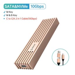 image-ORICO USB4 NVMe M.2 SSD Enclosure 40Gbps PCIe3.0x4 Aluminum M2 External Case Compatible with Thunderbolt 3/4 USB3.2/3.1/3.0