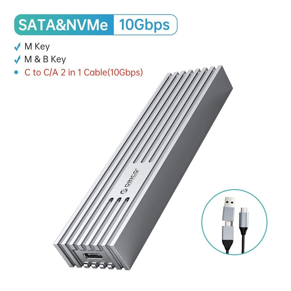 image-ORICO USB4 NVMe M.2 SSD Enclosure 40Gbps PCIe3.0x4 Aluminum M2 External Case Compatible with Thunderbolt 3/4 USB3.2/3.1/3.0