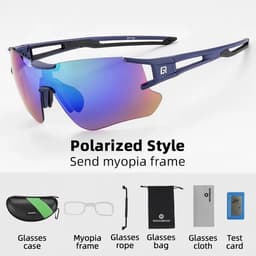 image-ROCKBROS Polarized Cycling Glasses Clear Bike Glasses Eyewear UV400 Outdoor Sport Sunglasses Men Women Cycling Sunglasses