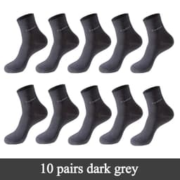 image-10 Pairs / Lot Bamboo Fiber Socks Men Casual Business Anti-Bacterial Breatheable Men's Crew Socks High Quality Guarantee Sock