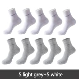 image-10 Pairs / Lot Bamboo Fiber Socks Men Casual Business Anti-Bacterial Breatheable Men's Crew Socks High Quality Guarantee Sock