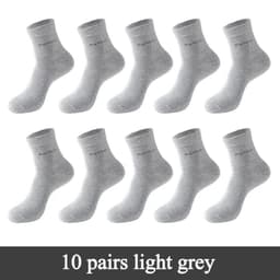 image-10 Pairs / Lot Bamboo Fiber Socks Men Casual Business Anti-Bacterial Breatheable Men's Crew Socks High Quality Guarantee Sock