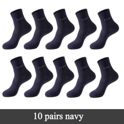 image-10 Pairs / Lot Bamboo Fiber Socks Men Casual Business Anti-Bacterial Breatheable Men's Crew Socks High Quality Guarantee Sock