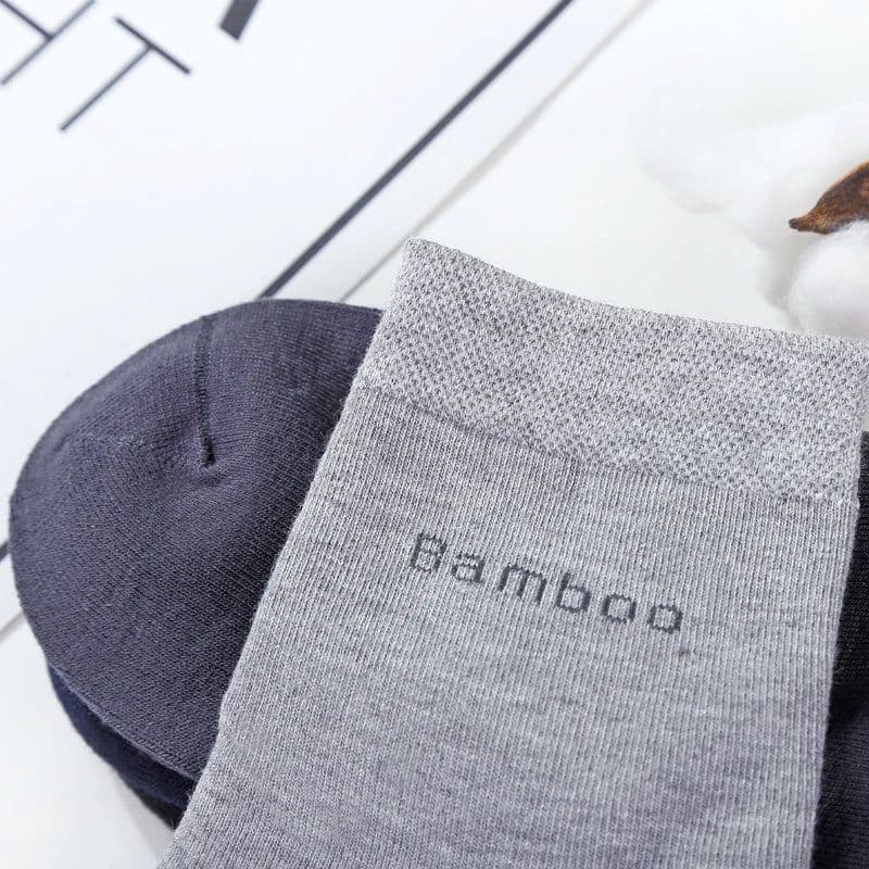 image-10 Pairs / Lot Bamboo Fiber Socks Men Casual Business Anti-Bacterial Breatheable Men's Crew Socks High Quality Guarantee Sock