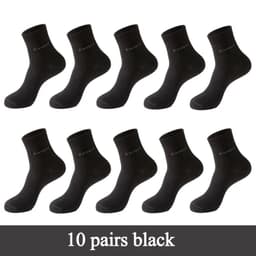 image-10 Pairs / Lot Bamboo Fiber Socks Men Casual Business Anti-Bacterial Breatheable Men's Crew Socks High Quality Guarantee Sock