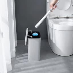 image-Disposable Toilet Brush Cleaner With Long Handle Bathroom Cleaning Brush With Replaceable Brush Head Toilet Bathroom Accessories