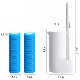 image-Disposable Toilet Brush Cleaner With Long Handle Bathroom Cleaning Brush With Replaceable Brush Head Toilet Bathroom Accessories