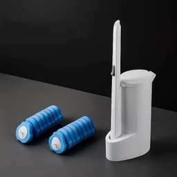 image-Disposable Toilet Brush Cleaner With Long Handle Bathroom Cleaning Brush With Replaceable Brush Head Toilet Bathroom Accessories
