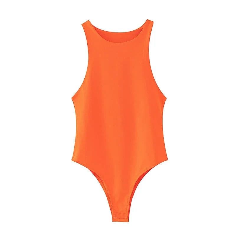 image-2022 summer solid sexy bodycon women bodysuits female 4 color green slim casual bodysuit chic lady club short playsuits femme