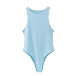 image-2022 summer solid sexy bodycon women bodysuits female 4 color green slim casual bodysuit chic lady club short playsuits femme