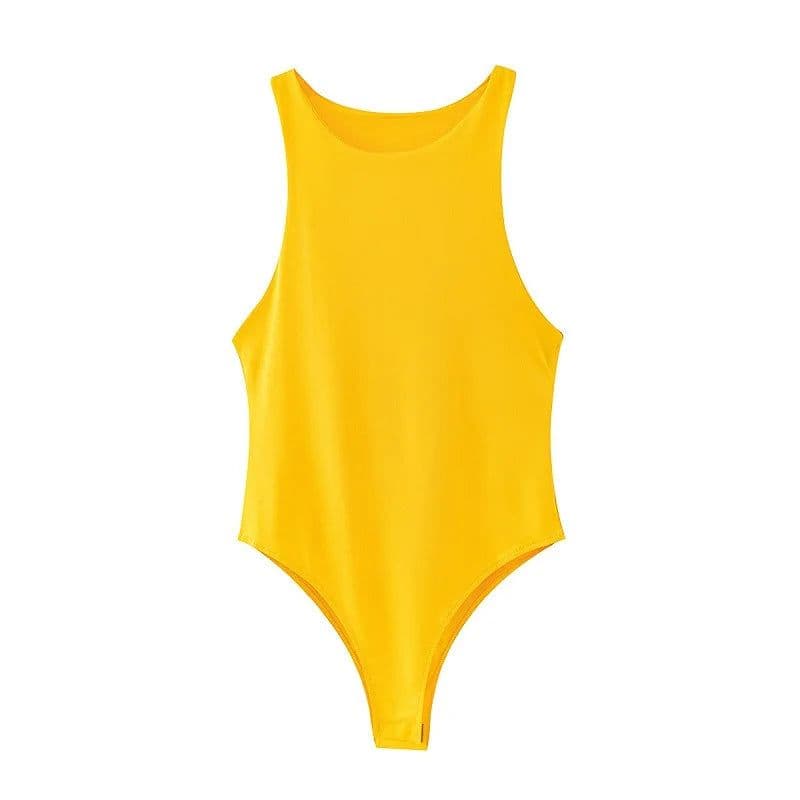 image-2022 summer solid sexy bodycon women bodysuits female 4 color green slim casual bodysuit chic lady club short playsuits femme