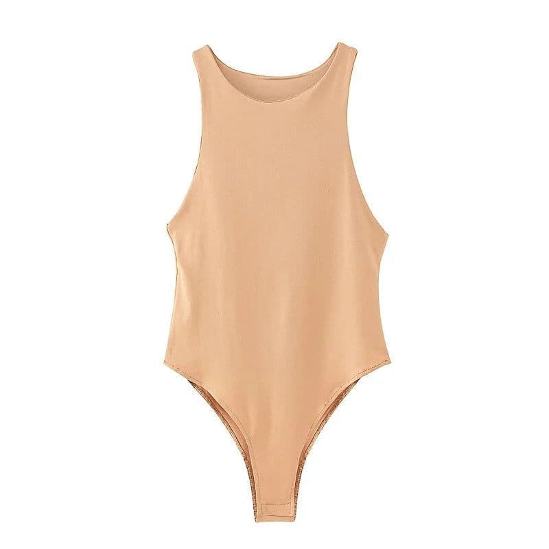 image-2022 summer solid sexy bodycon women bodysuits female 4 color green slim casual bodysuit chic lady club short playsuits femme