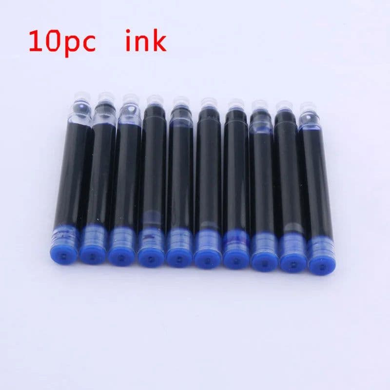 image-Luxury Frosted Leather Fountain Pen EF Black Nib Gun Grey Business Office School Supplies Writing Ink Pen