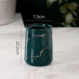 image-Light Luxury Toothbrush Holder Ceramic Household Washing Tools Toothbrush Sundries Shelf Decoration Bathroom Accessories
