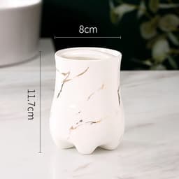image-Light Luxury Toothbrush Holder Ceramic Household Washing Tools Toothbrush Sundries Shelf Decoration Bathroom Accessories
