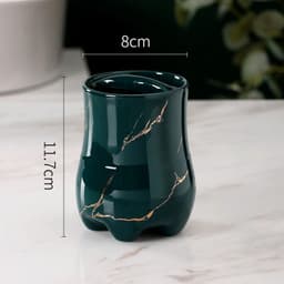 image-Light Luxury Toothbrush Holder Ceramic Household Washing Tools Toothbrush Sundries Shelf Decoration Bathroom Accessories