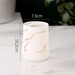 image-Light Luxury Toothbrush Holder Ceramic Household Washing Tools Toothbrush Sundries Shelf Decoration Bathroom Accessories
