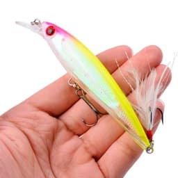 image-1PCS Laser Minnow Fishing Lure 11CM 13G pesca hooks fish wobbler tackle crankbait artificial japan hard bait swimbait