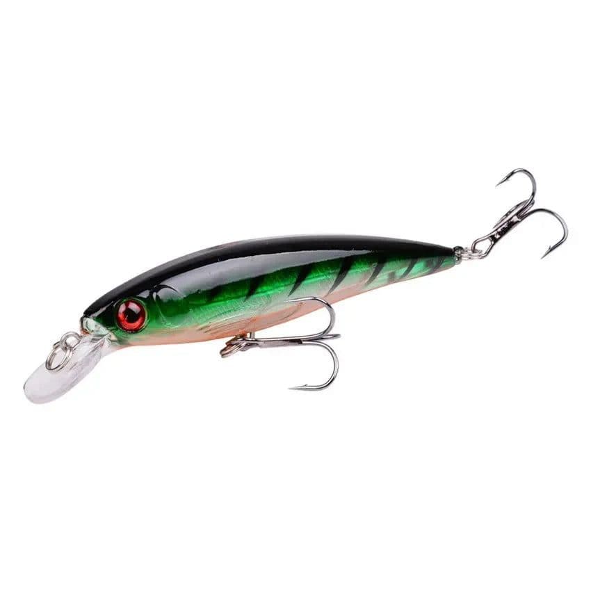 image-1PCS Laser Minnow Fishing Lure 11CM 13G pesca hooks fish wobbler tackle crankbait artificial japan hard bait swimbait