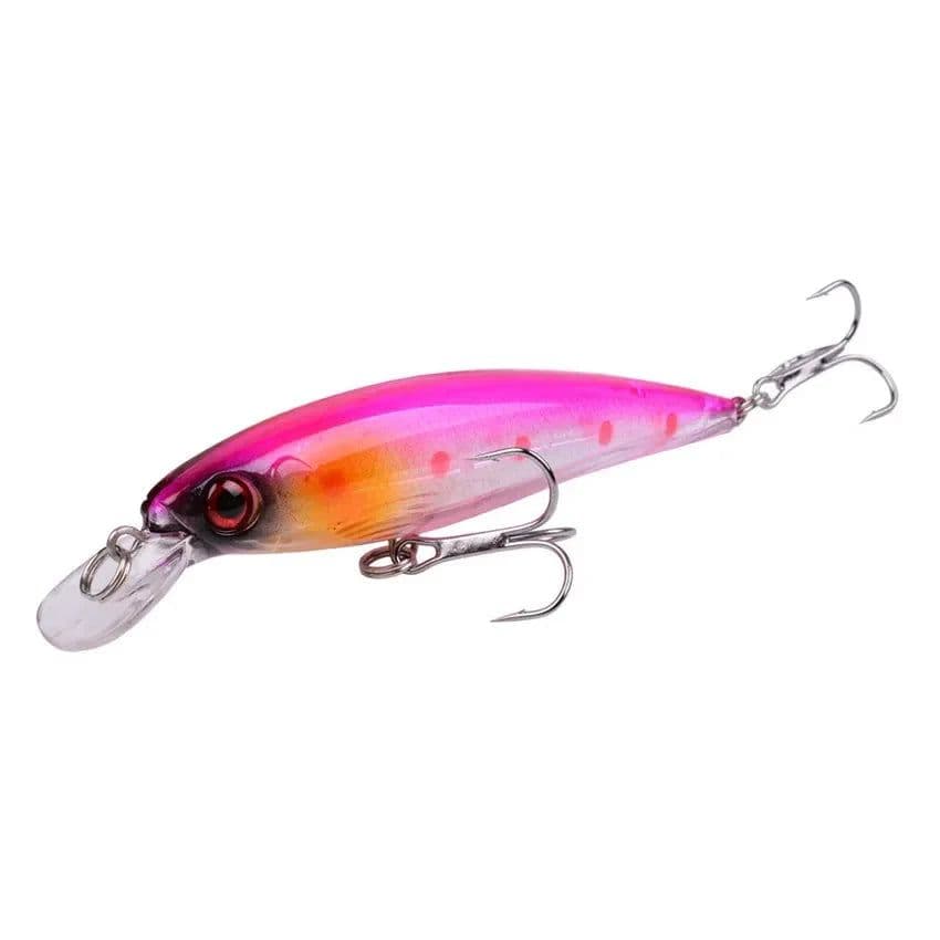 image-1PCS Laser Minnow Fishing Lure 11CM 13G pesca hooks fish wobbler tackle crankbait artificial japan hard bait swimbait