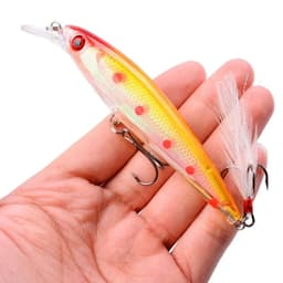 image-1PCS Laser Minnow Fishing Lure 11CM 13G pesca hooks fish wobbler tackle crankbait artificial japan hard bait swimbait