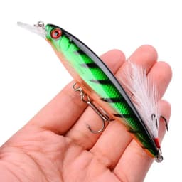 image-1PCS Laser Minnow Fishing Lure 11CM 13G pesca hooks fish wobbler tackle crankbait artificial japan hard bait swimbait