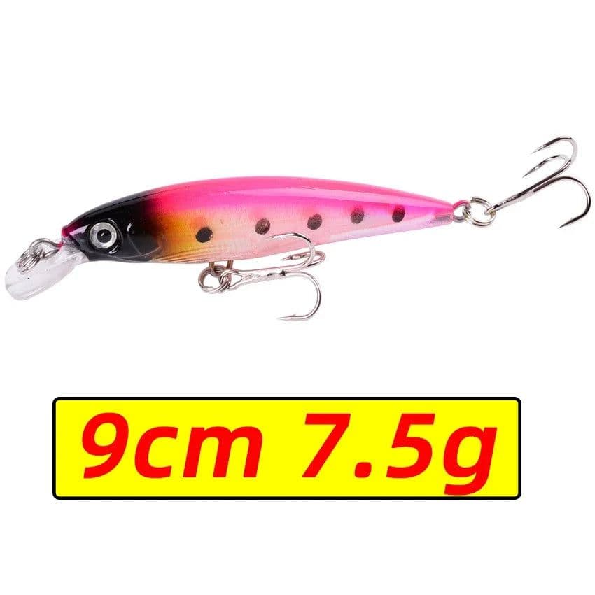image-1PCS Laser Minnow Fishing Lure 11CM 13G pesca hooks fish wobbler tackle crankbait artificial japan hard bait swimbait