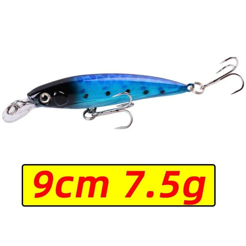 image-1PCS Laser Minnow Fishing Lure 11CM 13G pesca hooks fish wobbler tackle crankbait artificial japan hard bait swimbait