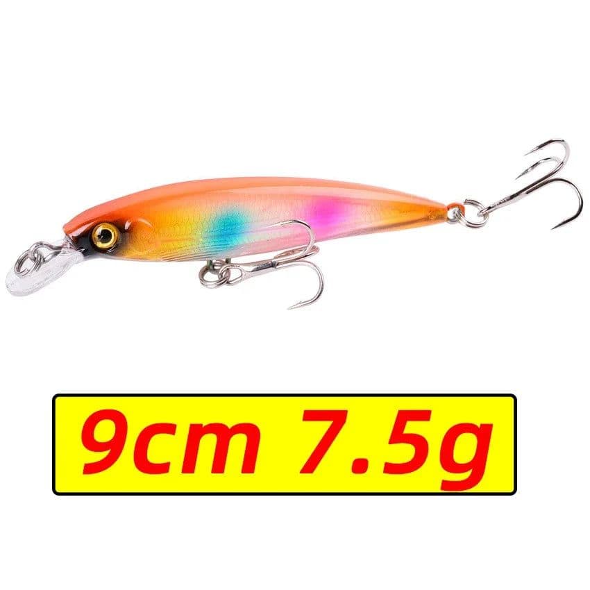image-1PCS Laser Minnow Fishing Lure 11CM 13G pesca hooks fish wobbler tackle crankbait artificial japan hard bait swimbait