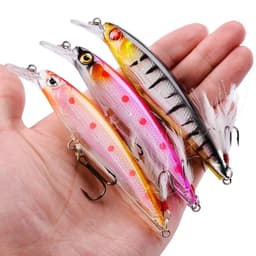 image-1PCS Laser Minnow Fishing Lure 11CM 13G pesca hooks fish wobbler tackle crankbait artificial japan hard bait swimbait