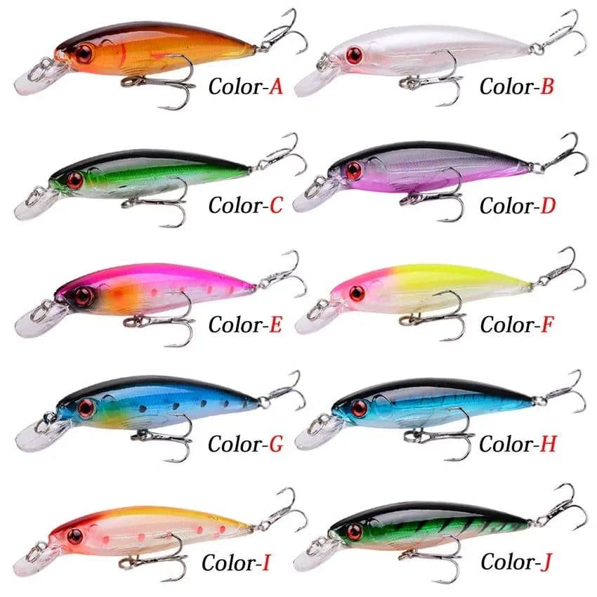 image-1PCS Laser Minnow Fishing Lure 11CM 13G pesca hooks fish wobbler tackle crankbait artificial japan hard bait swimbait