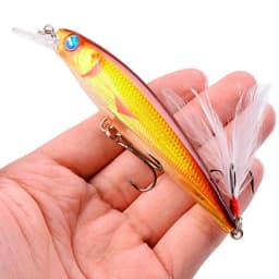 image-1PCS Laser Minnow Fishing Lure 11CM 13G pesca hooks fish wobbler tackle crankbait artificial japan hard bait swimbait