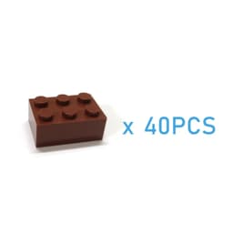 image-40pcs DIY Building Blocks Thick Figures Bricks 2x3 Dots Educational Creative Size Compatible With 3002 Plastic Toys for Children