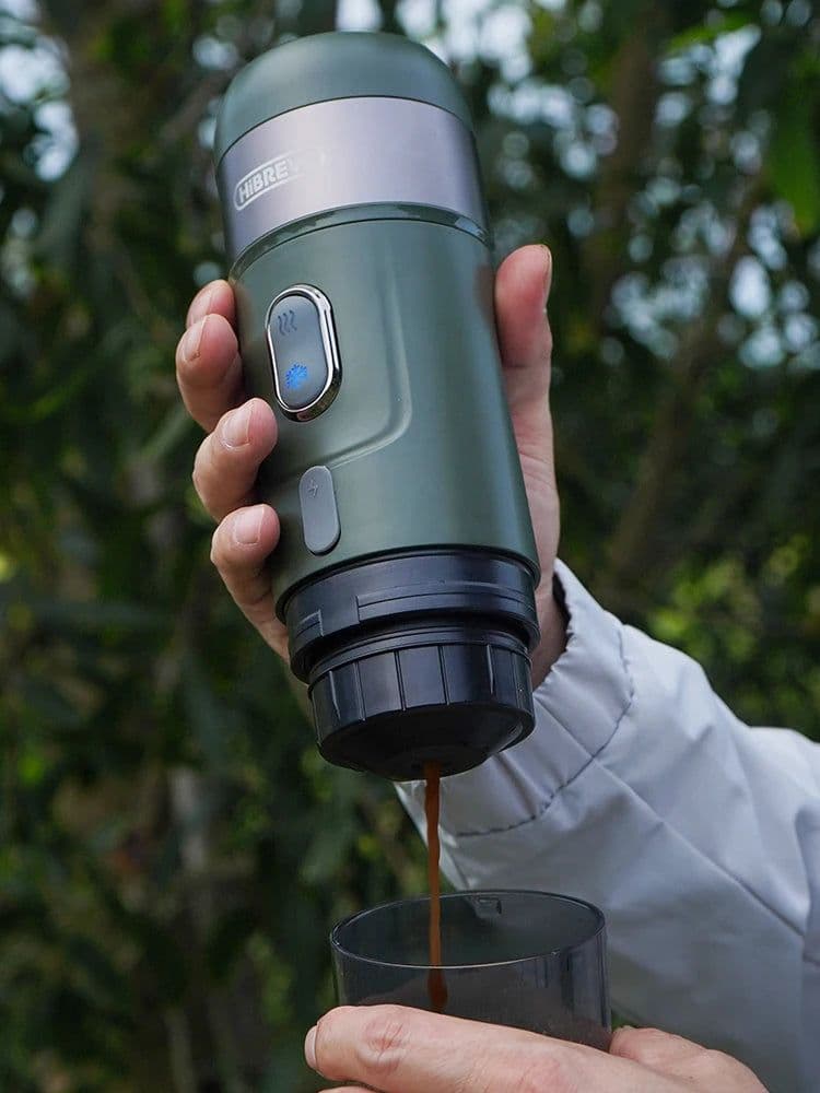 image-HiBREW Wireless Electric Portable Espresso Coffee Machine for Car & Home Camping Coffee Maker Fit Nespresso Dolce Capsule Powder