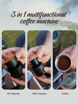image-HiBREW Wireless Electric Portable Espresso Coffee Machine for Car & Home Camping Coffee Maker Fit Nespresso Dolce Capsule Powder